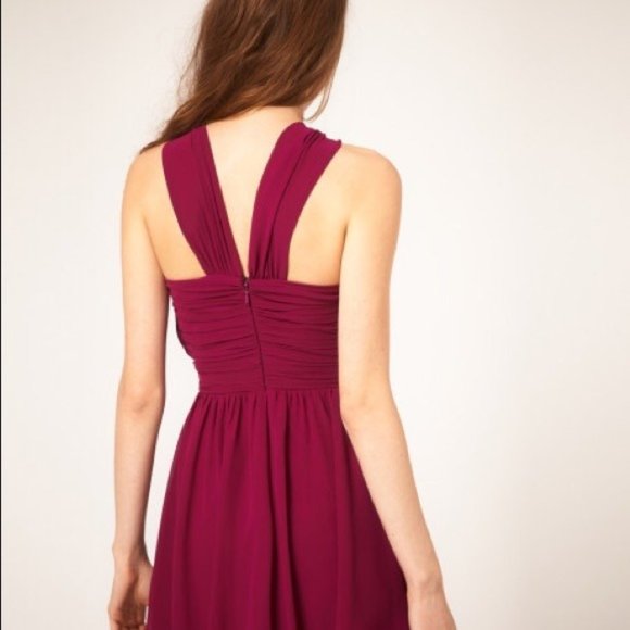 👗Brand New ASOS Grecian pink bubble hem dress - Picture 4 of 5